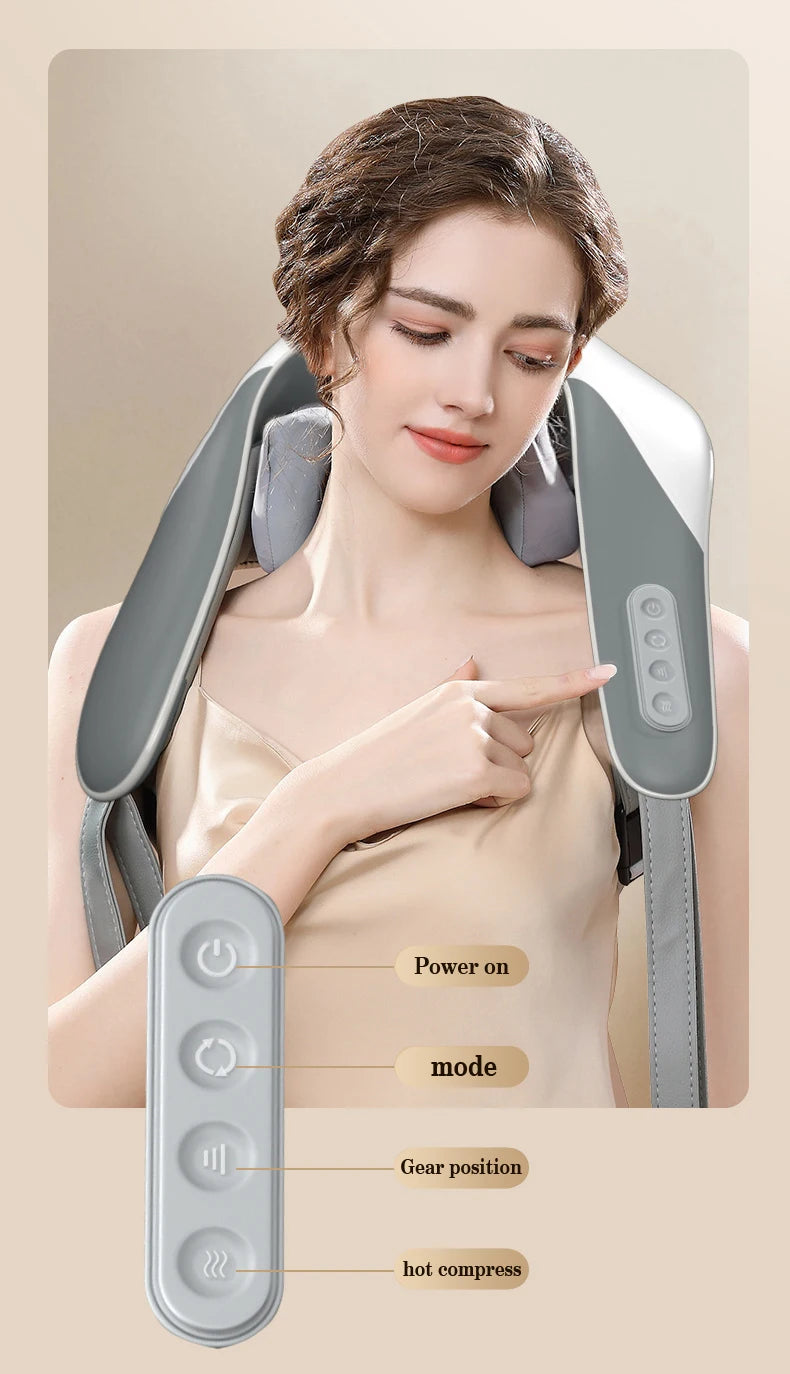 Electric shawl U-shaped pillow Neck And Back Massager